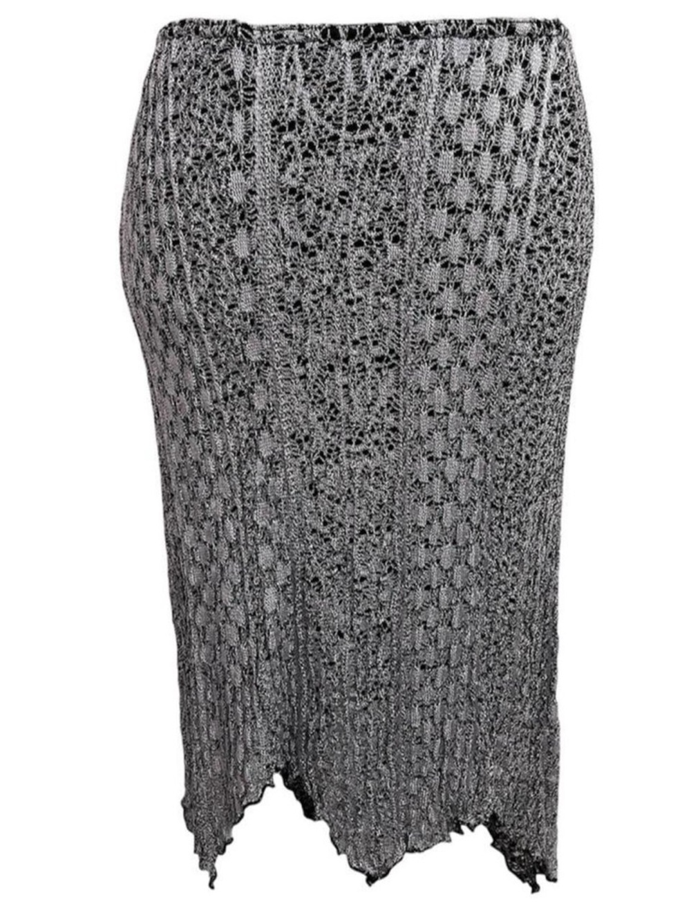 Lip service beggars banquet silver midi skirt